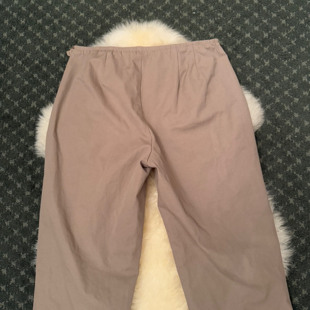Eileen Fisher Tan Straight Leg Trouser Pants - Picture 4 of 10